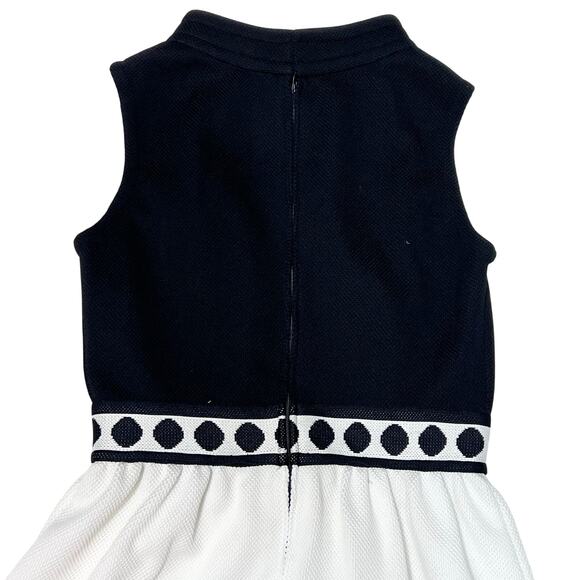 Vintage I. Magnin White Black Size 0 Knit Polyester Long Sleeveless Maxi Dress - Picture 4 of 13